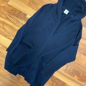 NBW navy Cabi sweater with hood
